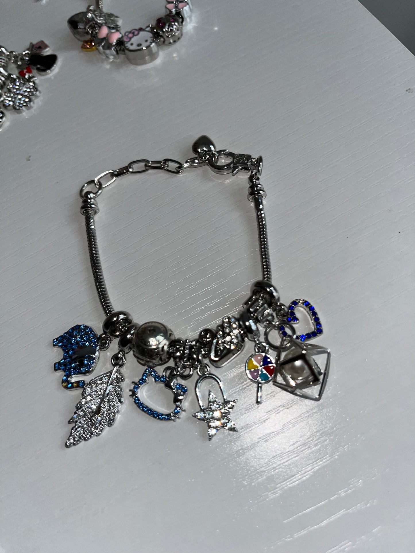 Blue Hello Kitty Charm Bracelet