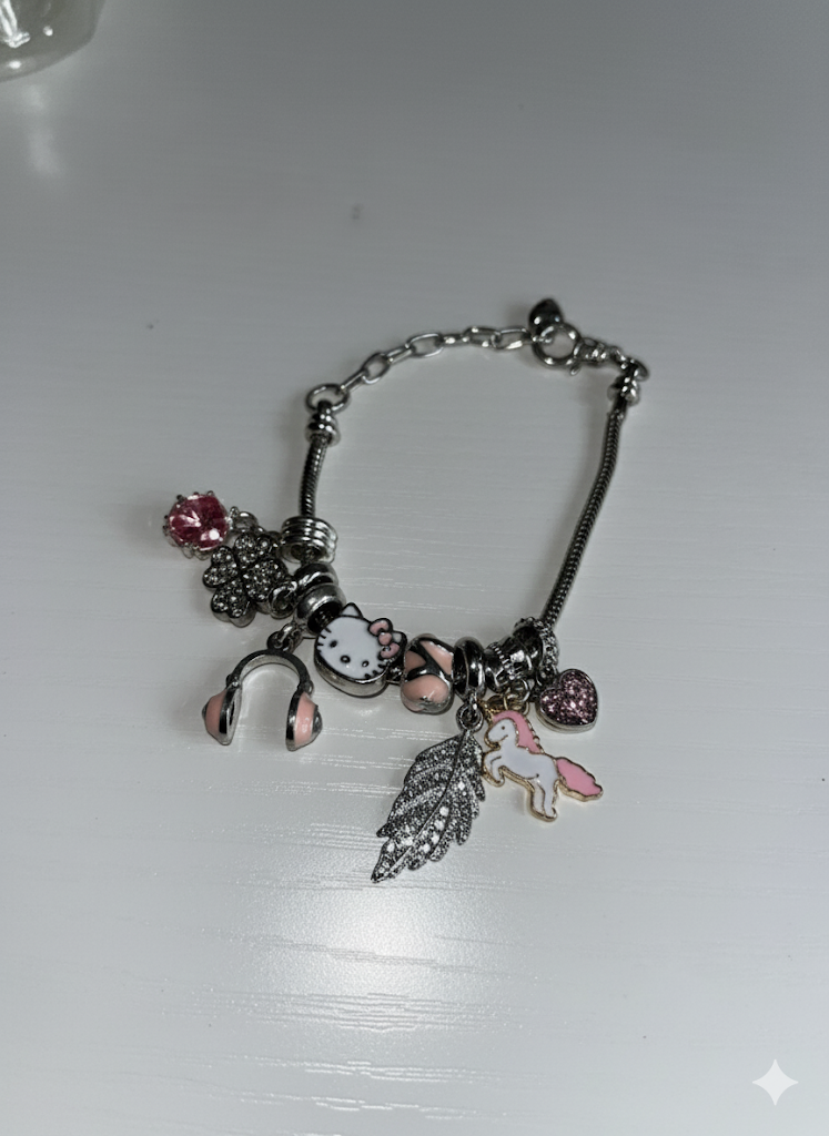 Pink Hello Kitty Charm Bracelet