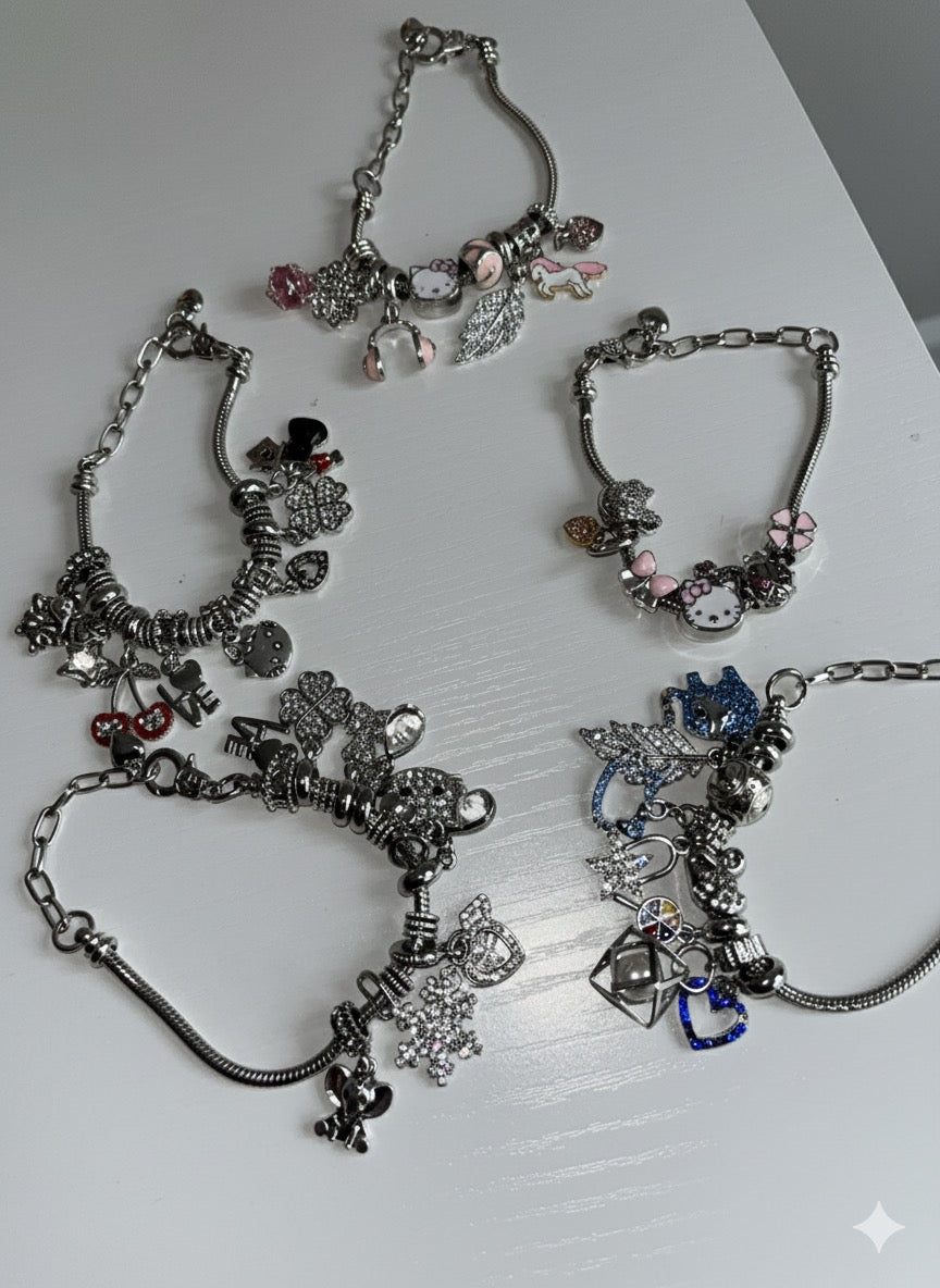 Blue Hello Kitty Charm Bracelet