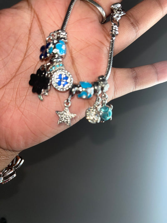 Blue Lagoon Charm Bracelet