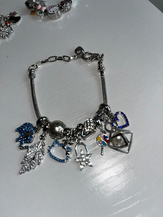Blue Hello Kitty Charm Bracelet