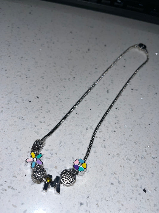 " M "Charm Necklace