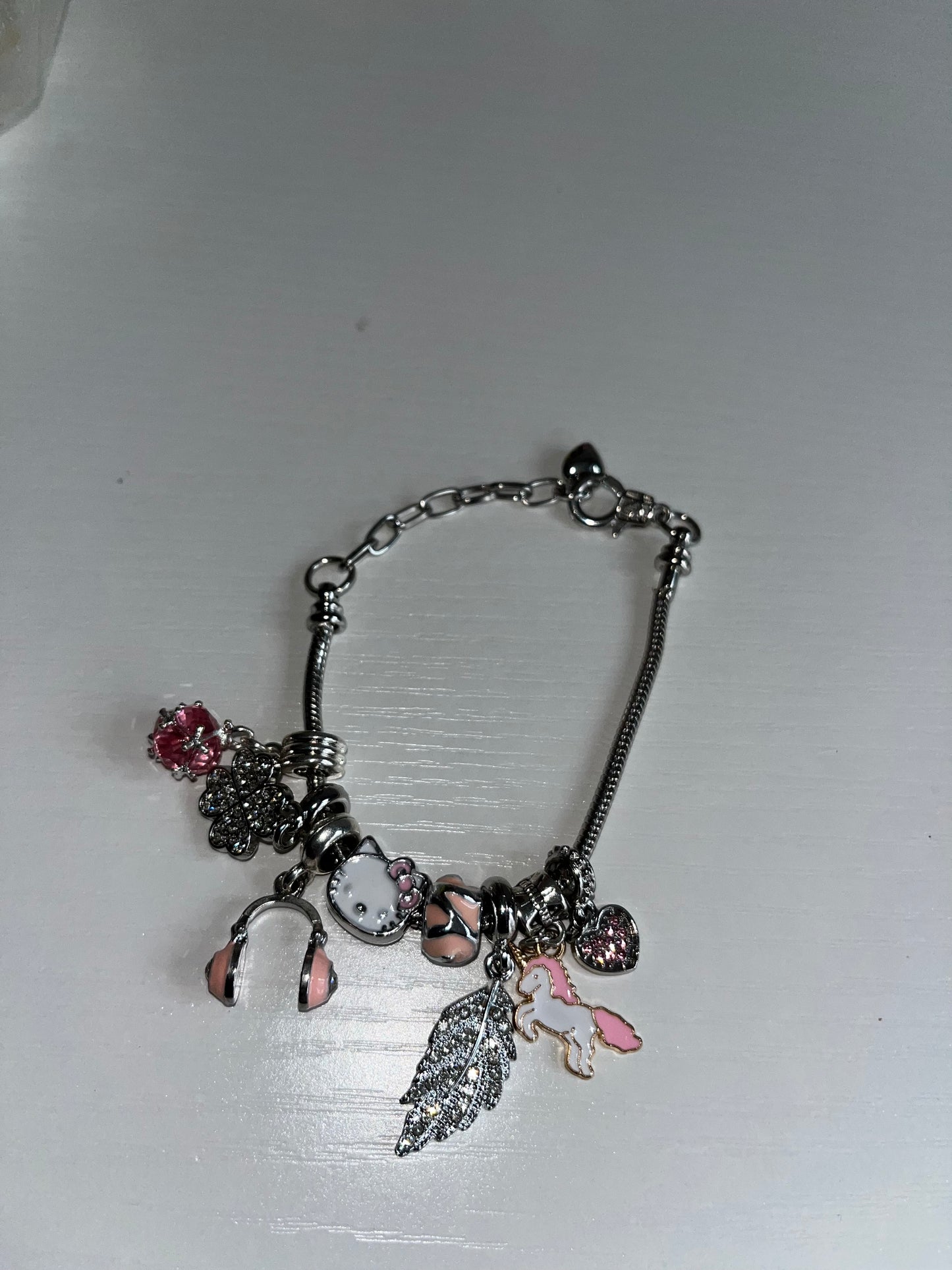 Pink Hello Kitty Charm Bracelet