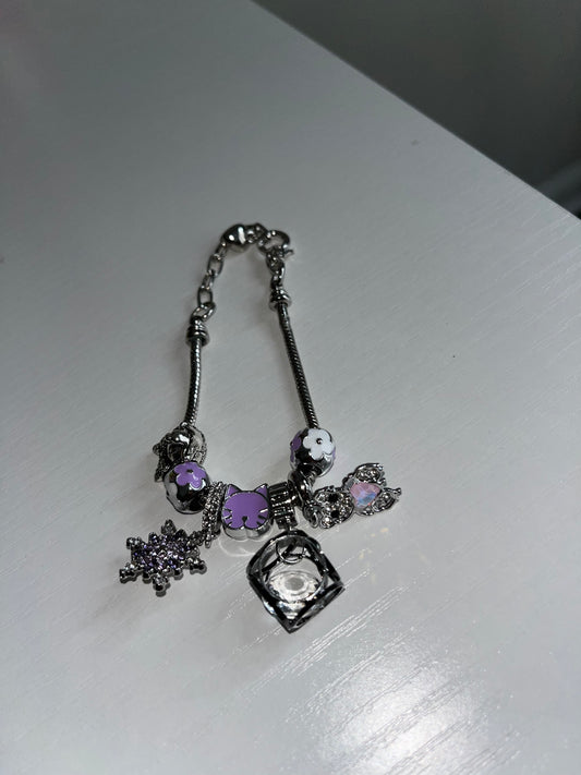 Purple Charm Bracelet