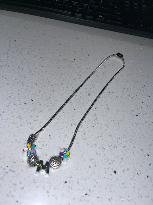 " M "Charm Necklace